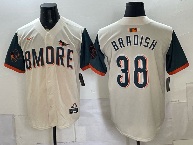 Men Baltimore Orioles #38 Bradish white Game 2026 Nike MLB Jersey 0804001->baltimore orioles->MLB Jersey